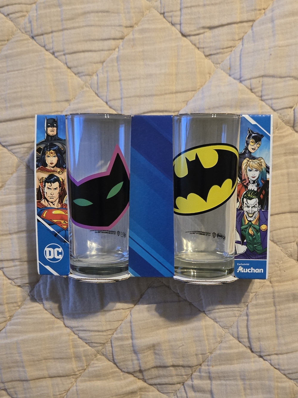 DC Comics Batman & Catwoman Set - Two Graphic Glass Tumblers